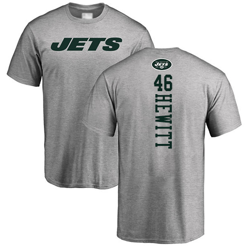 New York Jets Men Ash Neville Hewitt Backer NFL Football #46 T Shirt->new york jets->NFL Jersey